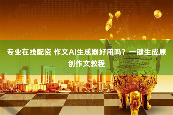 专业在线配资 作文AI生成器好用吗？一键生成原创作文教程